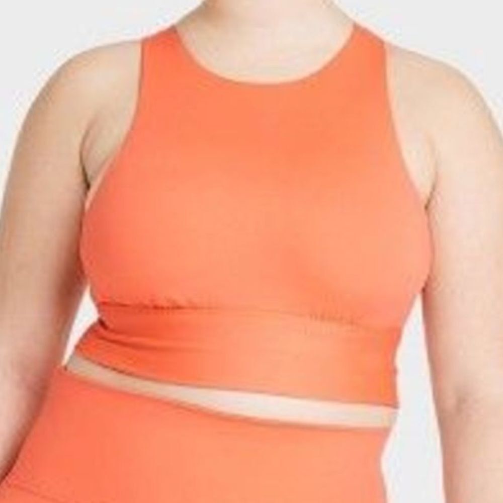 NWT Women's Light Support Brushed Sculpt High-Neck Sports Bra - All in Motion - Picture 3 of 11